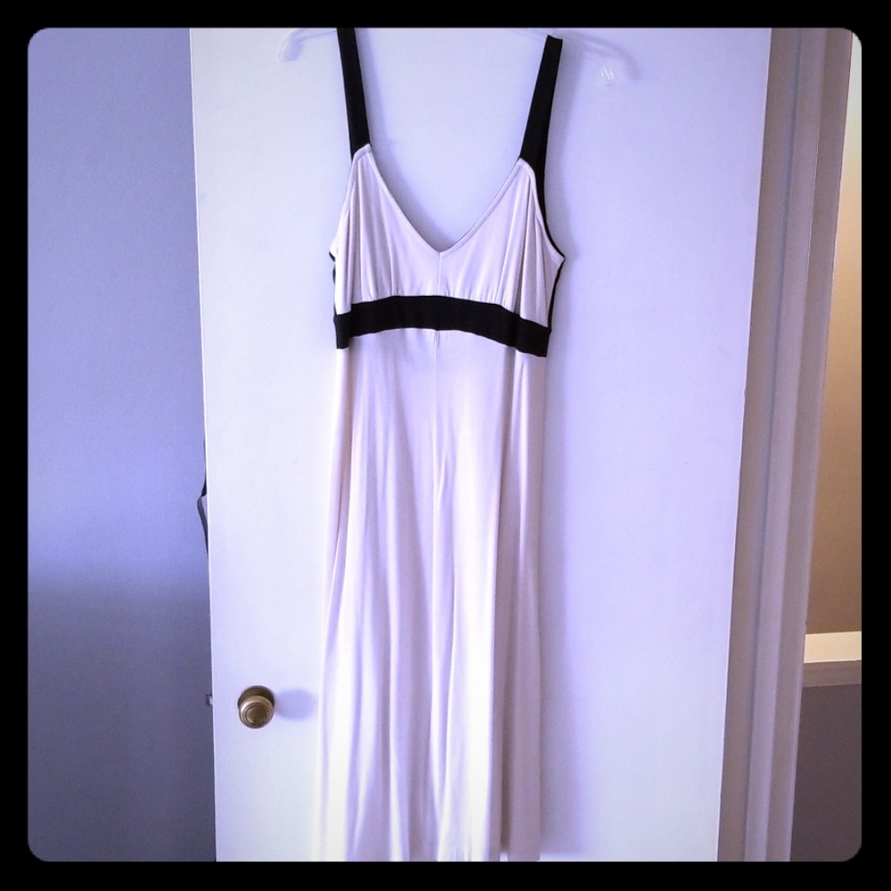 James Perse Dress Creme/Black